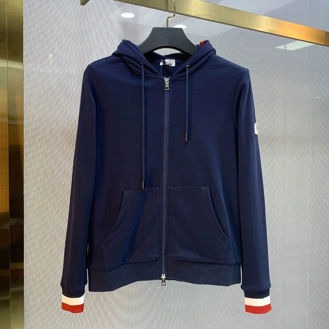 Moncler Zip Hoodie Navy
